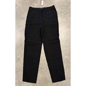 J. Crew Women’s Black Wide Leg Trousers Size 10 Tall Viscoe Business NWT